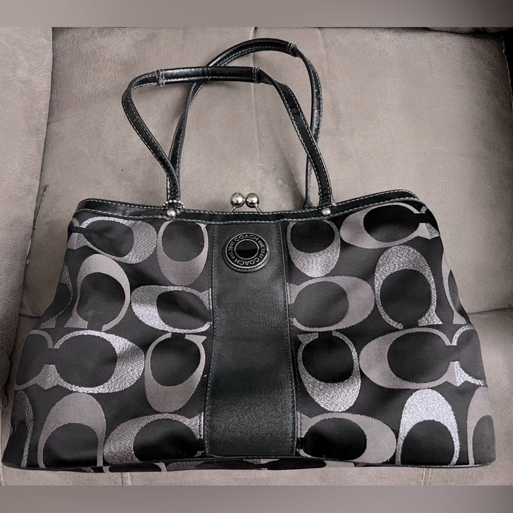 Large black Coach purse